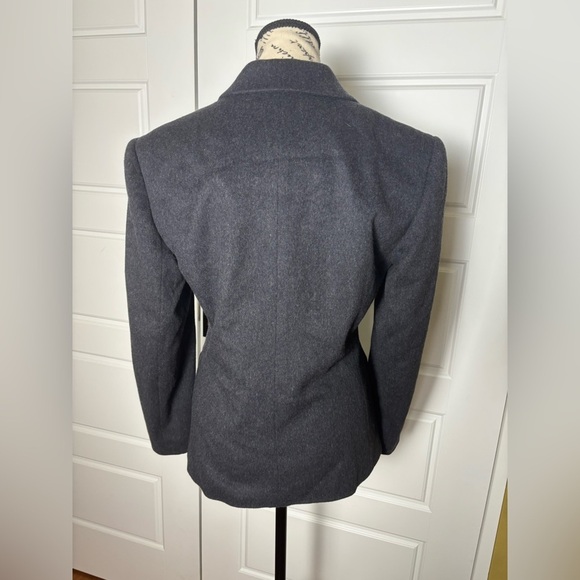 Vintage Henri Bendel Wool Cashmere charcoal gray coat blazer - Picture 5 of 5